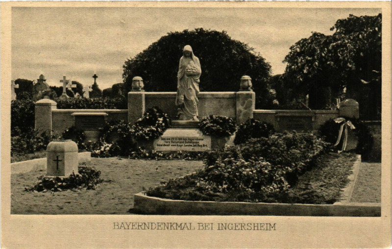 Carte postale ancienne Bayerndenkmal b. Ingersheim à Ingersheim