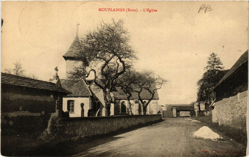 Carte postale ancienne Mouflaines - L'Eglise à Mouflaines