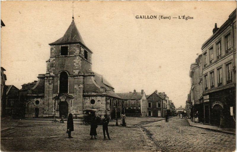 Carte postale ancienne Gaillon - L'Eglise à Gaillon