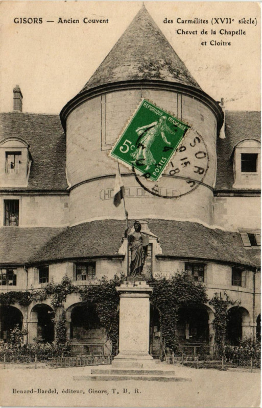 Carte postale ancienne Gisors - Ancien Couvent des Carmelites (Xvii s.) - Chevet de la.. à Gisors