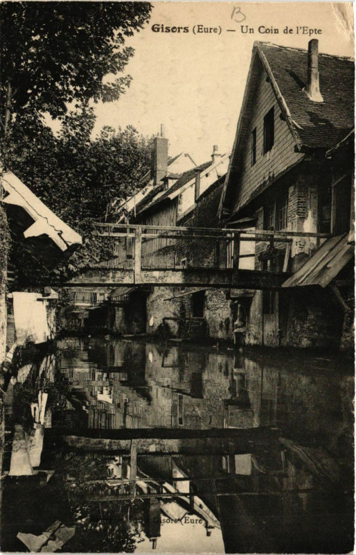 Carte postale ancienne Gisors - Un Coin de l'Epte à Gisors