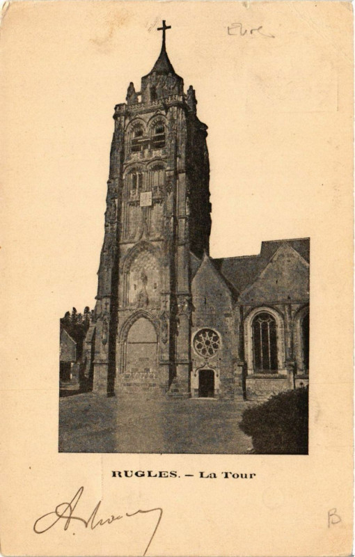 Carte postale ancienne Rugles - La Tour à Rugles