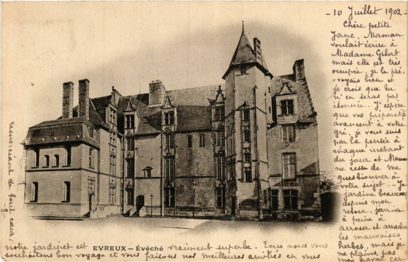 Carte postale ancienne Evreux - Eveche à Évreux
