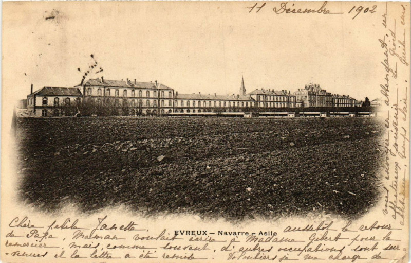Carte postale ancienne Evreux - Navarre - Asile à Évreux