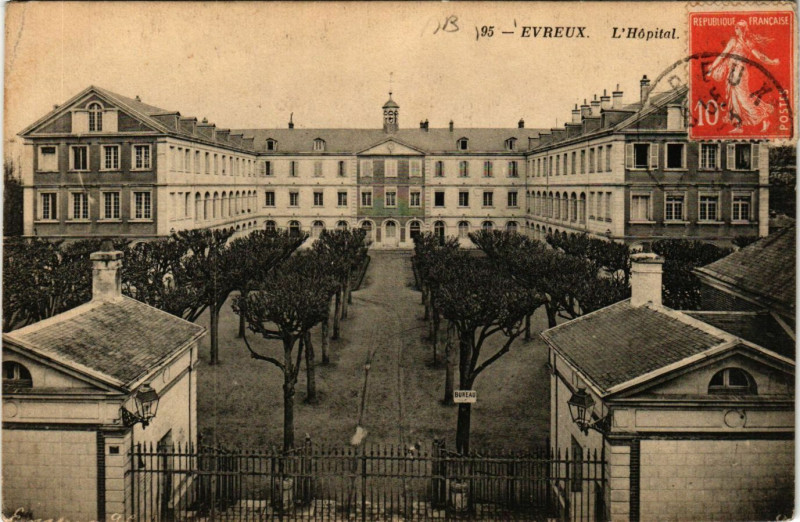 Carte postale ancienne Evreux - L'Hopital à Évreux