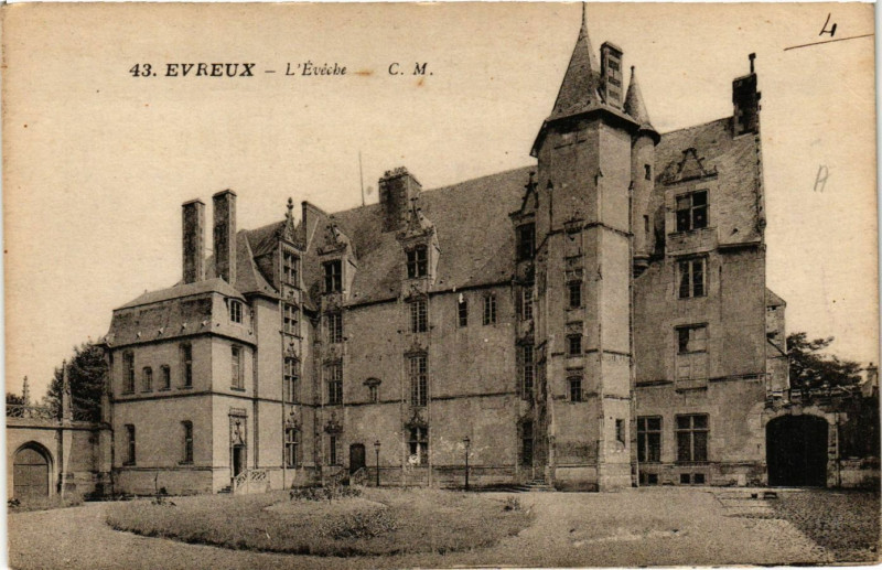 Carte postale ancienne Evreux - L'Eveche à Évreux