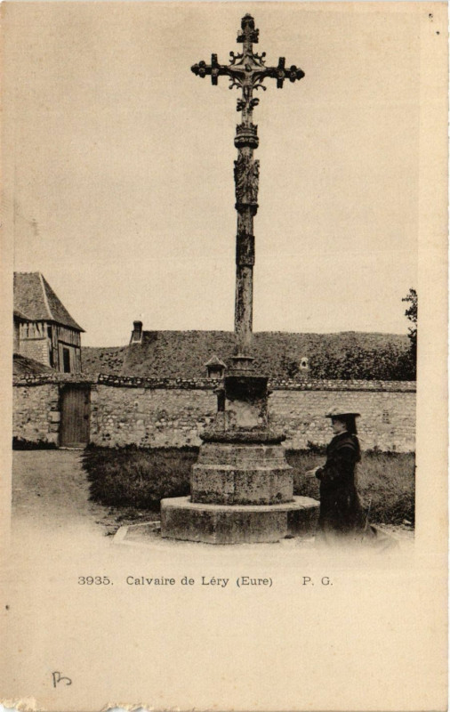 Carte postale ancienne Calvaire de Lery à Léry