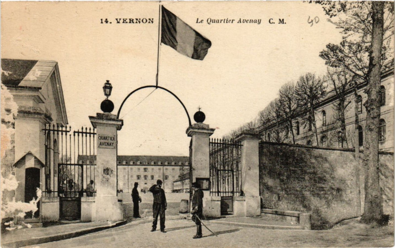 Carte postale ancienne Vernon - Le Quartier Avenay à Vernon