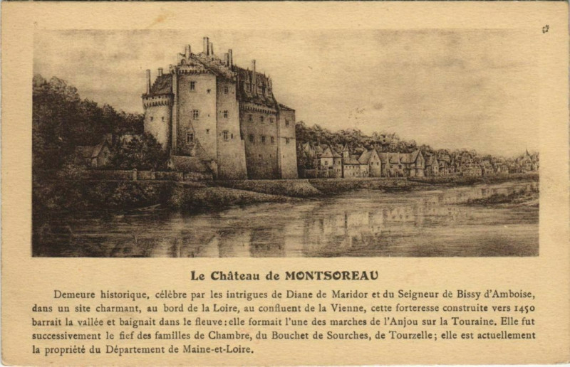 Carte postale ancienne Le Chateau de Montsoreau à Montsoreau