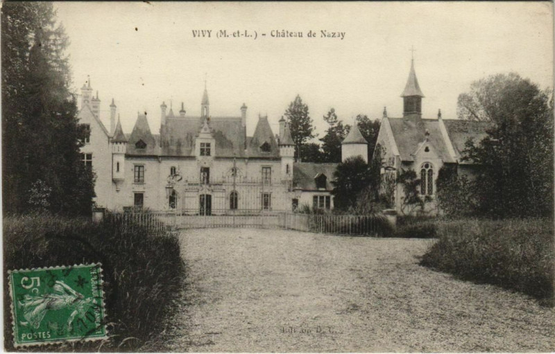 Carte postale ancienne Vivy Chateau de Nazay à Vivy