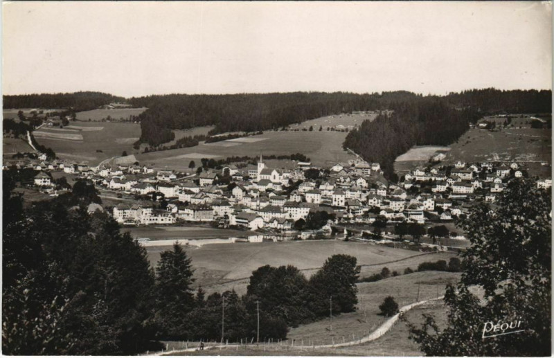 Carte postale ancienne Villers-le-Lac Vue Generale à Villers-le-Lac