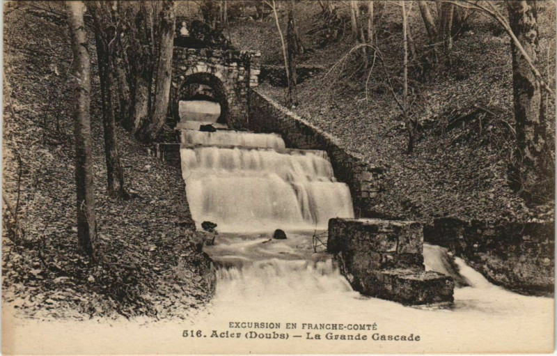 Carte postale ancienne Acier La Grande Cascade