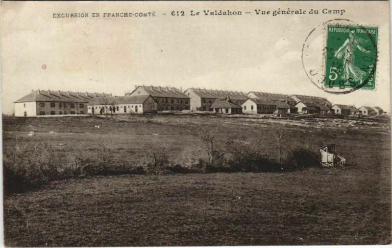 Carte postale ancienne Valdahon Vue Generale du Camp à Valdahon