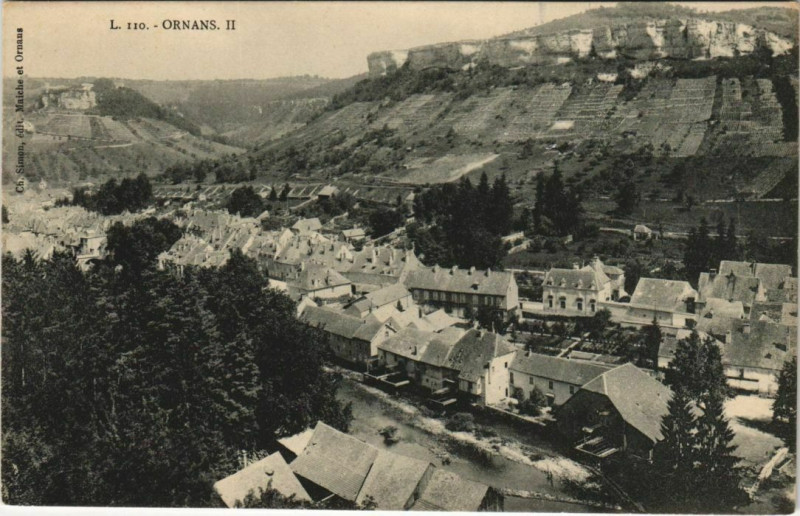 Carte postale ancienne Ornans Vue Generale à Ornans