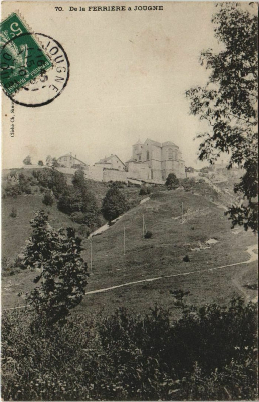 Carte postale ancienne Jougne La Ferriere-sous-Jougne - De la Ferriere a Jougne à Jougne
