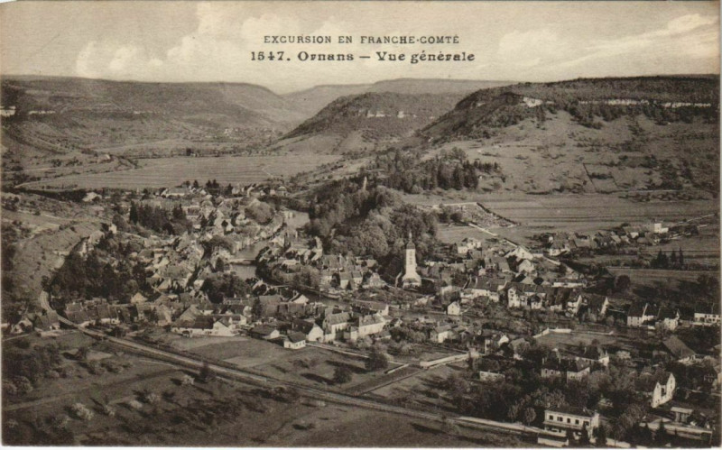 Carte postale ancienne Ornans Vue Generale à Ornans