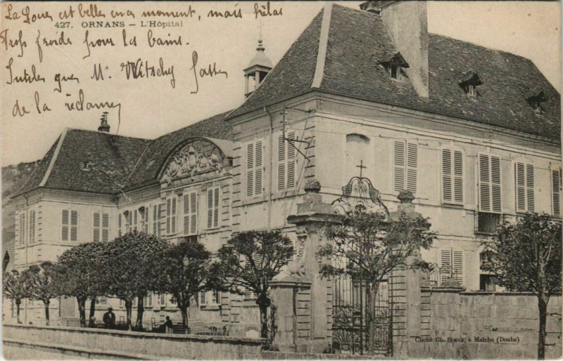 Carte postale ancienne Ornans L'Hopital à Ornans