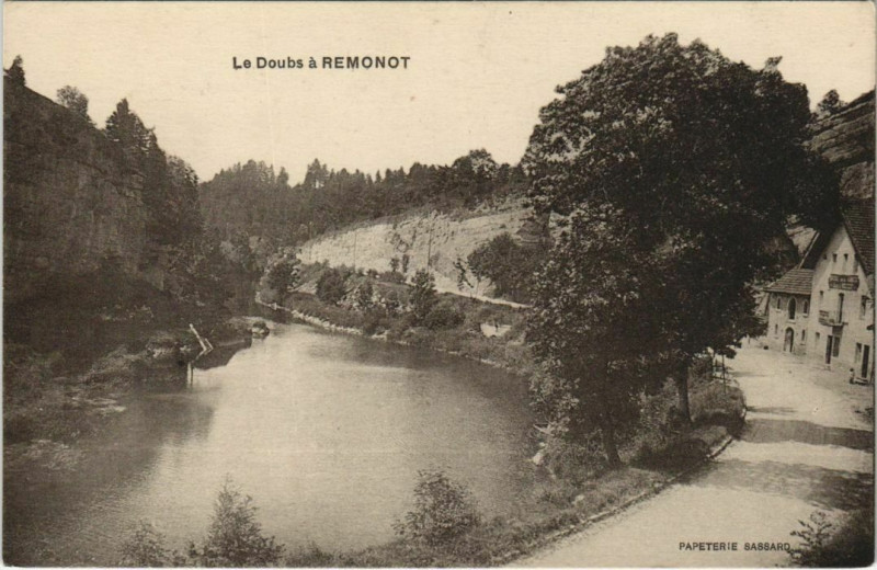 Carte postale ancienne Remonot Le Doubs a Remonot à Doubs