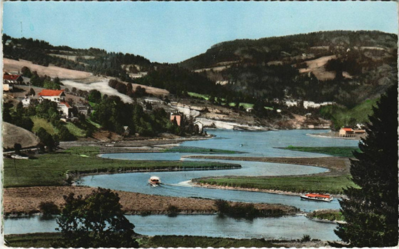 Carte postale ancienne Villers-le-Lac Les Lacets du Doubs a l'Entree du Lac à Villers-le-Lac