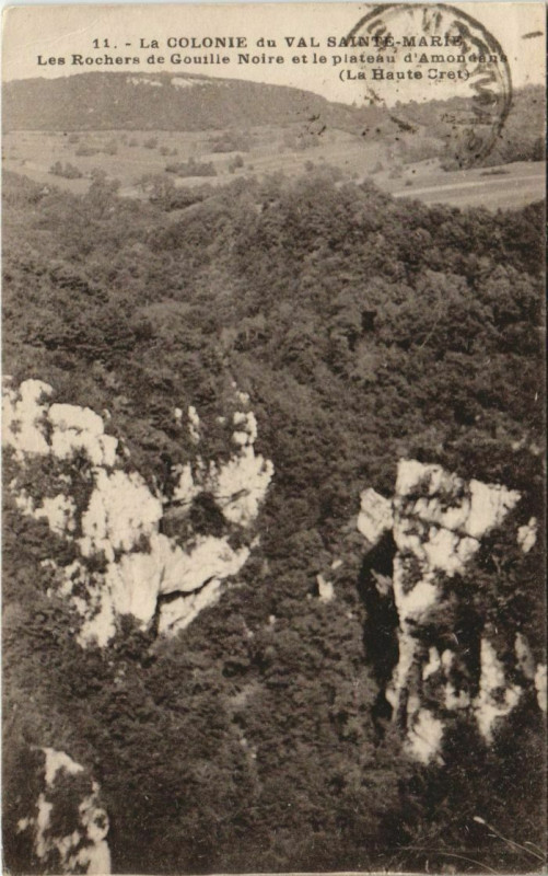 Carte postale ancienne Malans Le Val Sainte-Marie - La Colonie - Les Rochers à Malans