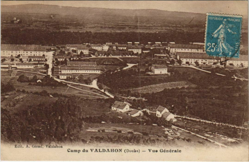 Carte postale ancienne Valdahon Camp du Valdahon - Vue Generale à Valdahon