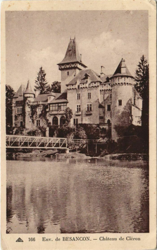 Carte postale ancienne Cleron Chateau de Cleron - Environs de Besancon à Cléron