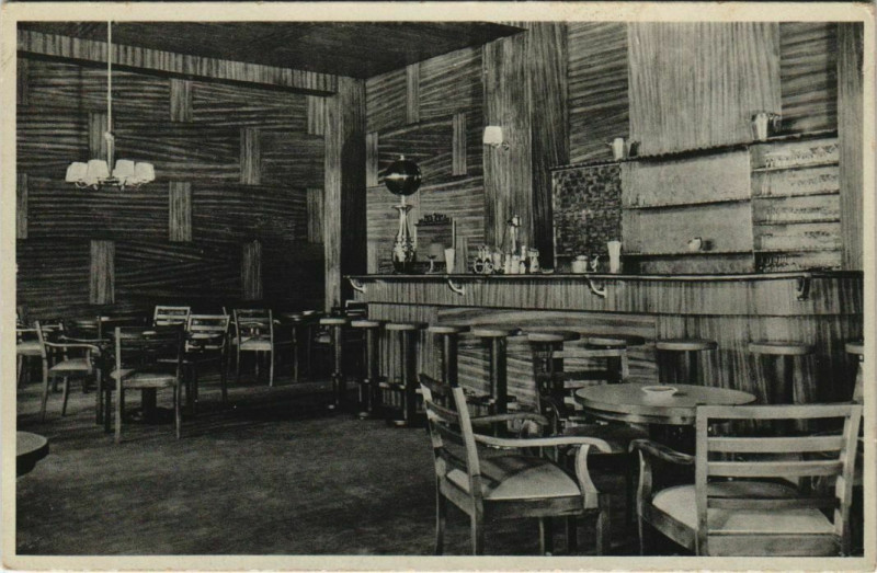 Carte postale ancienne Les Beautes de Chaudfontaine - Kursaal Communal - American Bar à Fontain