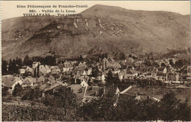 Carte postale ancienne Vuillafans Vue Generale à Vuillafans