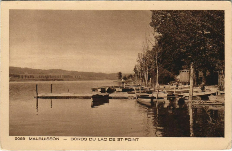 Carte postale ancienne Malbuisson Bords du Lac de Saint-Point à Malbuisson