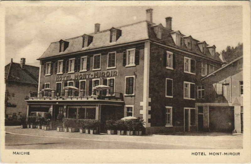 Carte postale ancienne Maiche Hoitel Mont-Miroir à Maîche