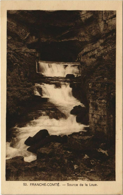 Carte postale ancienne Ouhans Source de la Loue à Ouhans