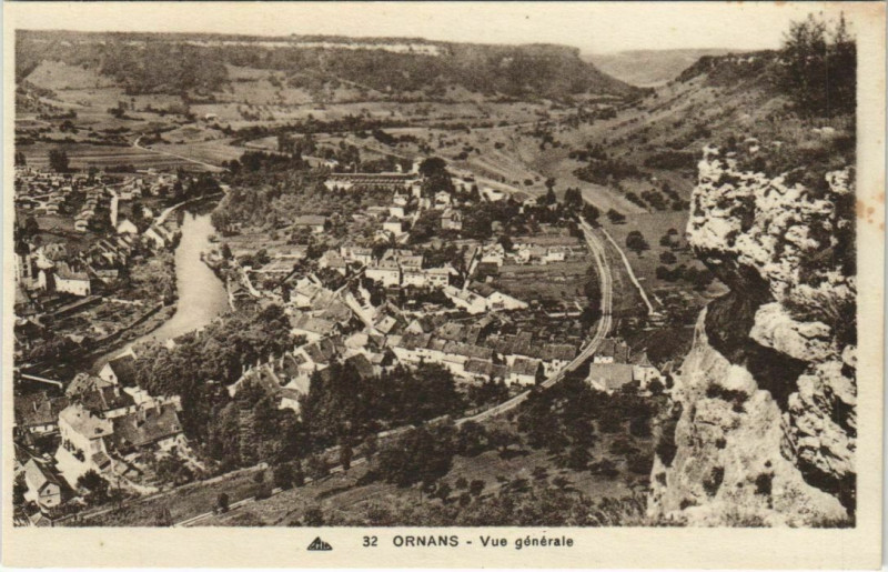 Carte postale ancienne Ornans Vue Generale à Ornans
