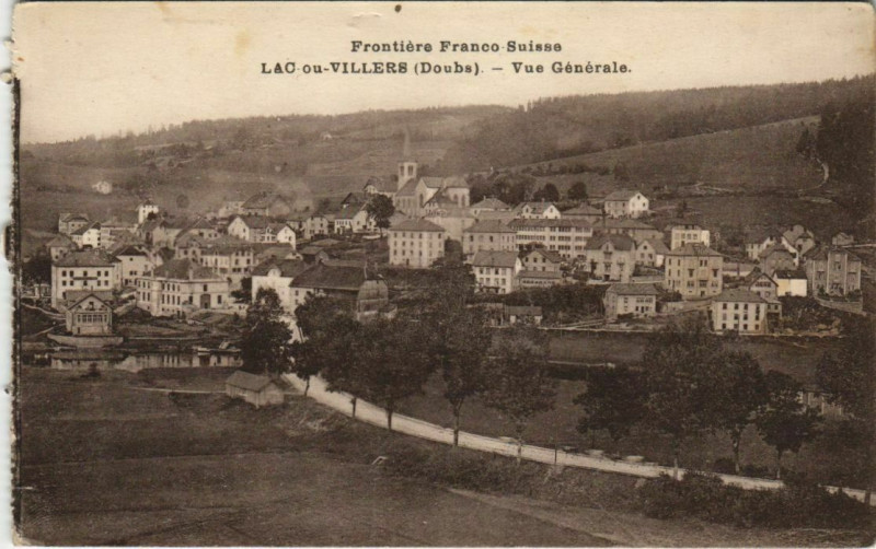 Carte postale ancienne Villers-le-Lac Lac-ou-Villers - Vue Generale à Villers-le-Lac