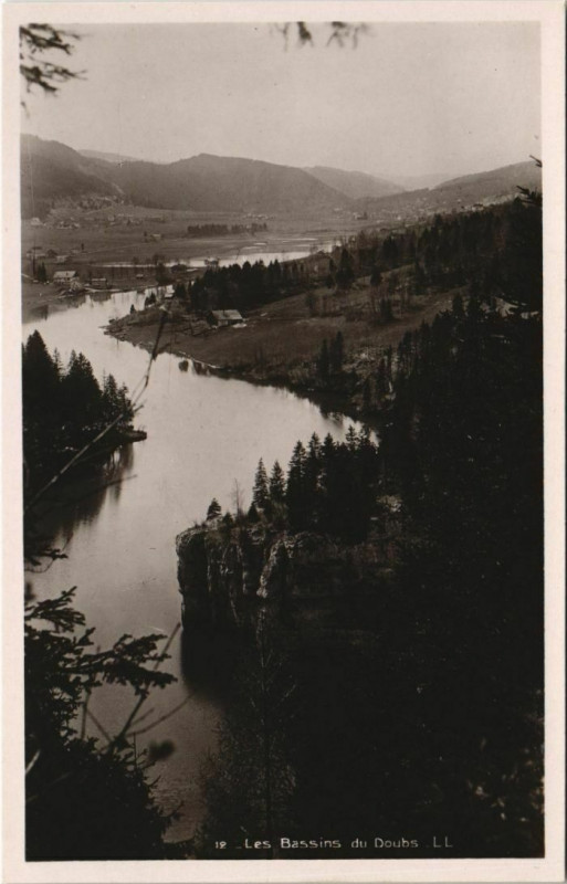 Carte postale ancienne Les Bassins du Doubs à Doubs