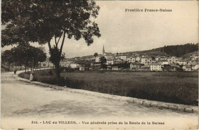 Carte postale ancienne Villers-le-Lac Lac-ou-Villers - Vue Generale à Villers-le-Lac