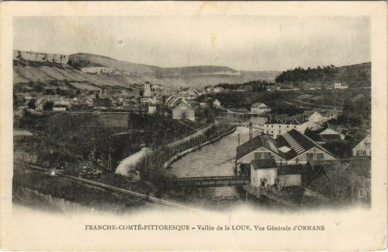 Carte postale ancienne Ornans Vue Generale - Vallee de la Loue à Ornans