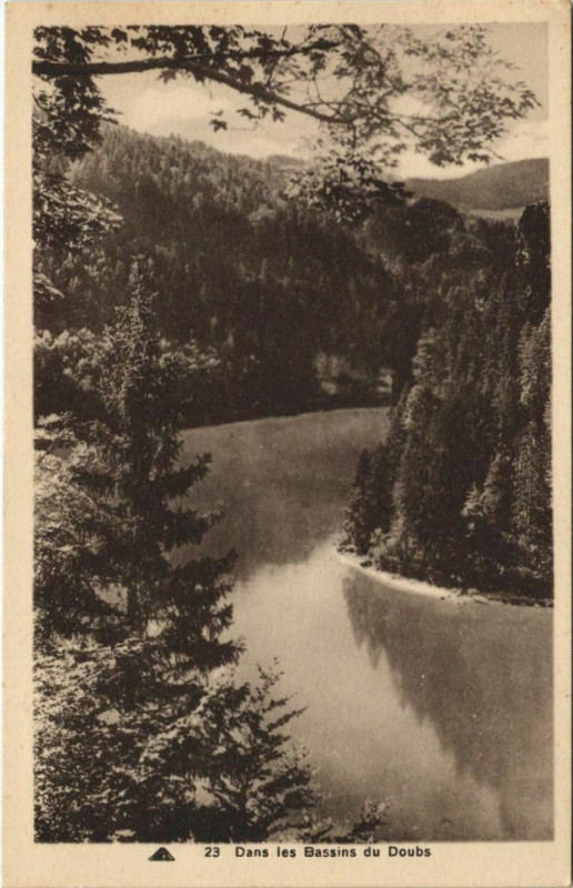 Carte postale ancienne Dans les Bassins du Doubs à Doubs