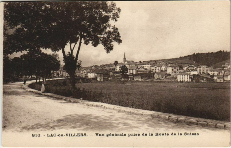 Carte postale ancienne Villers-le-Lac Lac-ou-Villers - Vue Generale à Villers-le-Lac