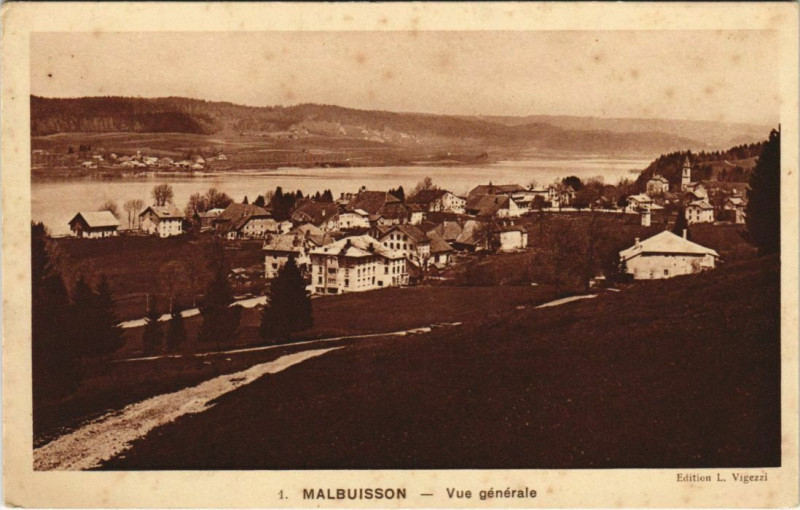 Carte postale ancienne Malbuisson Vue Generale à Malbuisson