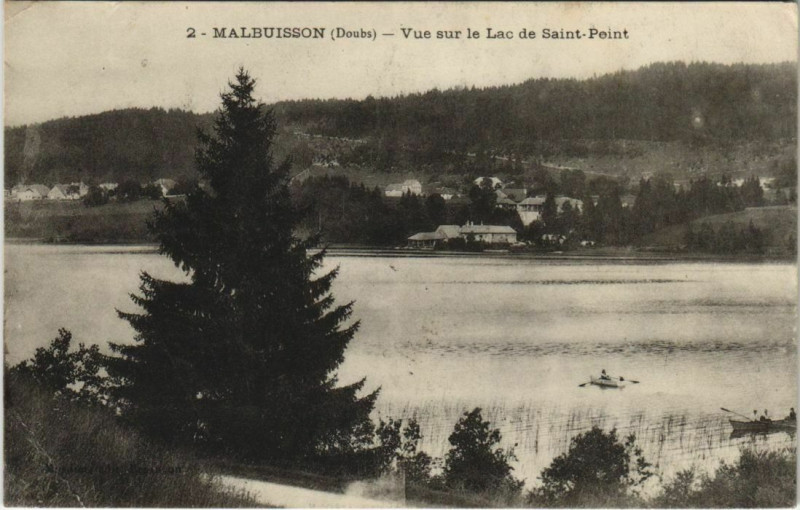 Carte postale ancienne Malbuisson Vue sur le Lac de Saint-Point à Malbuisson