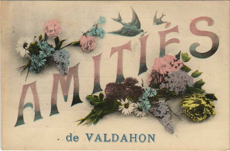 Carte postale ancienne Valdahon Amities de Valdahon à Valdahon
