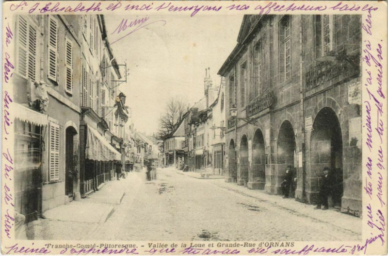 Carte postale ancienne Ornans Grande-Rue à Ornans