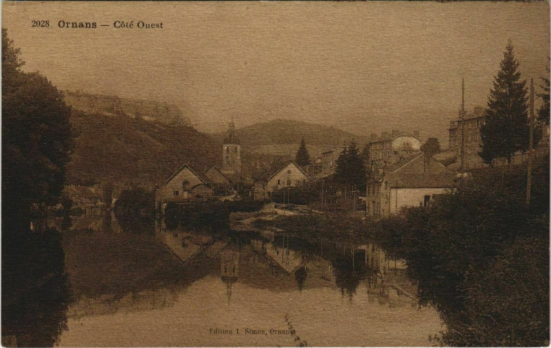 Carte postale ancienne Ornans Cote Ouest à Ornans