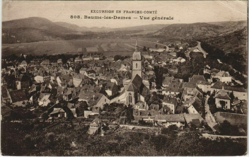 Carte postale ancienne Baume-les-Dames Vue Generale à Baume-les-Dames