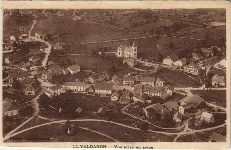 Carte postale ancienne Valdahon Vue prise en Avion à Valdahon