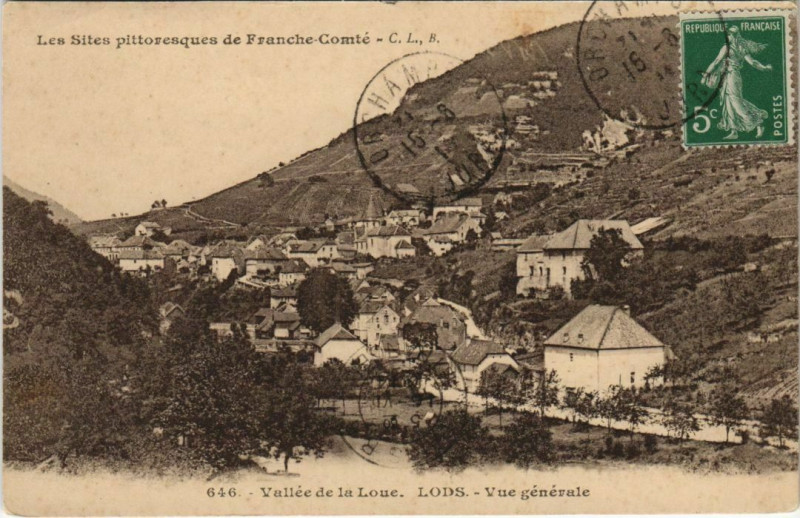 Carte postale ancienne Lods Vue Generale à Lods