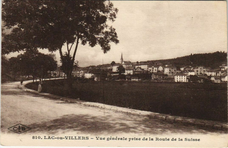 Carte postale ancienne Villers-le-Lac Lac-ou-Villers - Vue Generale à Villers-le-Lac