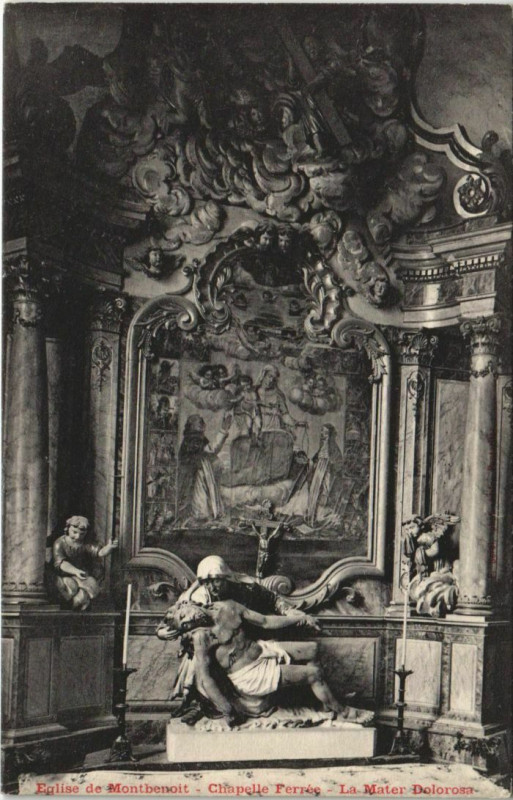 Carte postale ancienne Montbenoit Eglise - Chapelle Ferree - La Mater Dolorosa à Montbenoît