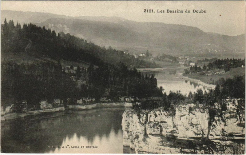Carte postale ancienne Les Bassins du Doubs à Doubs