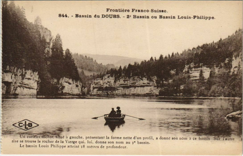 Carte postale ancienne Bassin du Doubs - 2e Bassins ou Bassin Louis-Philippe à Doubs